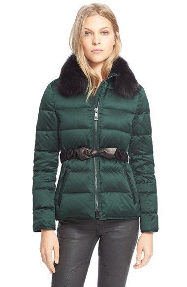 burberry brit down jacket with fur collar|Burberry coats for women.